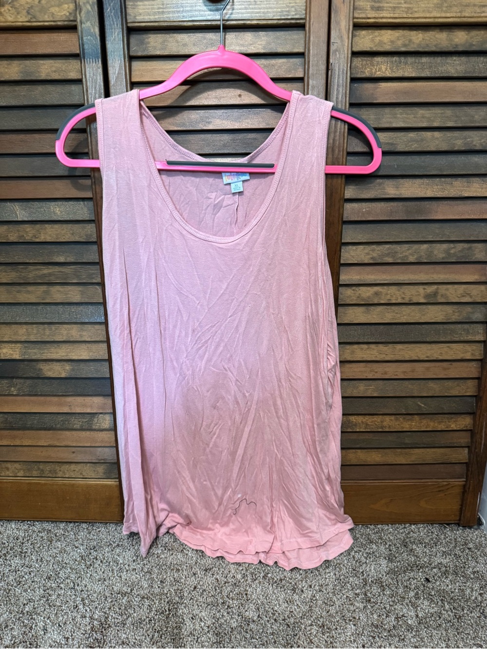 LuLaRoe Dusty Rose Sleeveless Scoop Neck Tank